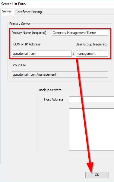 Cisco Management Tunnel - ASA Configuration